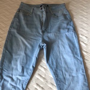 Ultra High Rise light blue jeans
